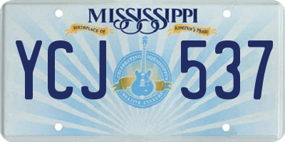 MS license plate YCJ537