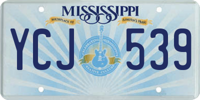 MS license plate YCJ539