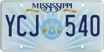 MS license plate YCJ540