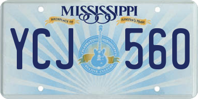 MS license plate YCJ560