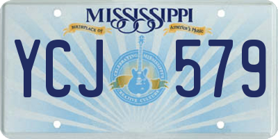 MS license plate YCJ579