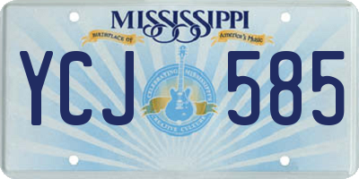 MS license plate YCJ585