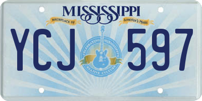 MS license plate YCJ597