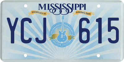 MS license plate YCJ615