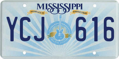 MS license plate YCJ616