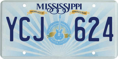MS license plate YCJ624