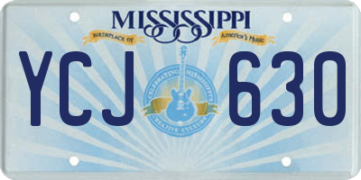 MS license plate YCJ630