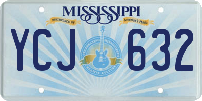 MS license plate YCJ632