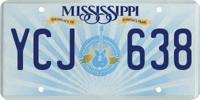 MS license plate YCJ638