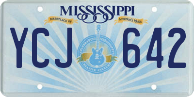 MS license plate YCJ642