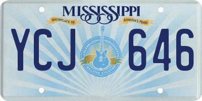 MS license plate YCJ646