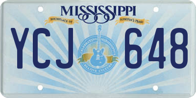 MS license plate YCJ648