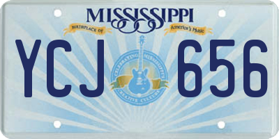 MS license plate YCJ656
