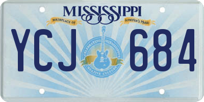 MS license plate YCJ684