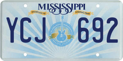 MS license plate YCJ692