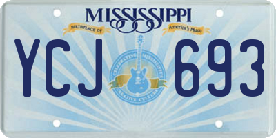 MS license plate YCJ693