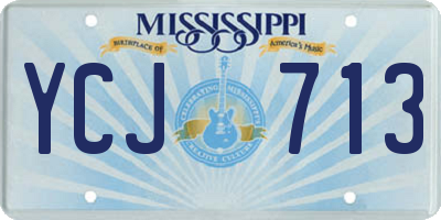 MS license plate YCJ713