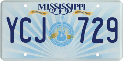 MS license plate YCJ729