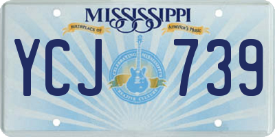 MS license plate YCJ739