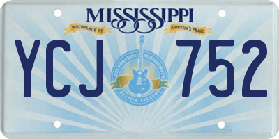 MS license plate YCJ752