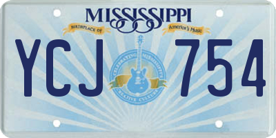 MS license plate YCJ754