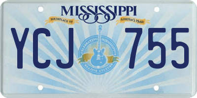 MS license plate YCJ755