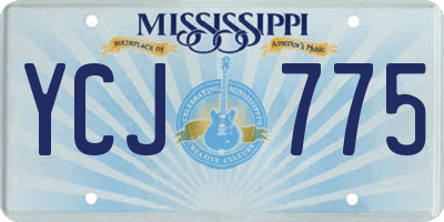 MS license plate YCJ775
