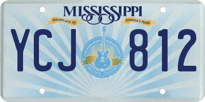 MS license plate YCJ812