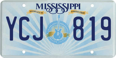 MS license plate YCJ819