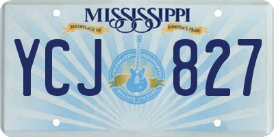 MS license plate YCJ827