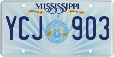 MS license plate YCJ903