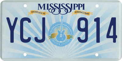 MS license plate YCJ914
