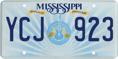 MS license plate YCJ923