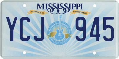 MS license plate YCJ945