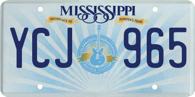 MS license plate YCJ965