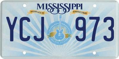 MS license plate YCJ973