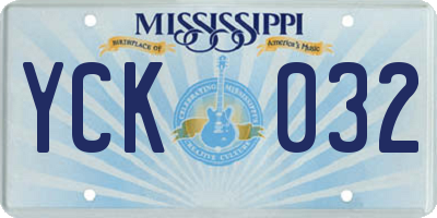 MS license plate YCK032