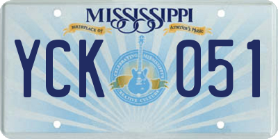 MS license plate YCK051