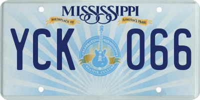 MS license plate YCK066