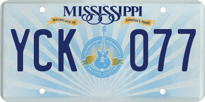 MS license plate YCK077
