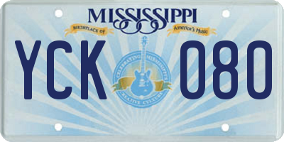 MS license plate YCK080