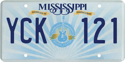 MS license plate YCK121
