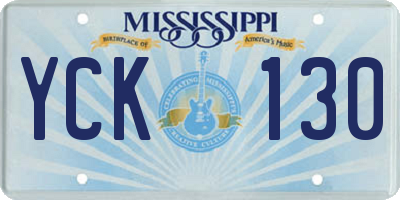 MS license plate YCK130