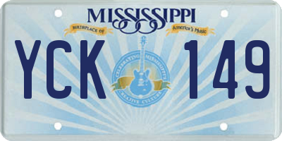 MS license plate YCK149