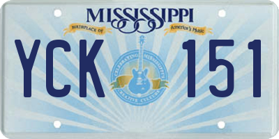 MS license plate YCK151