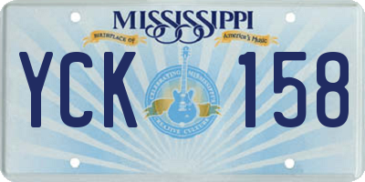 MS license plate YCK158
