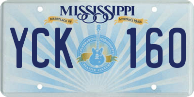 MS license plate YCK160