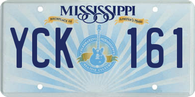 MS license plate YCK161