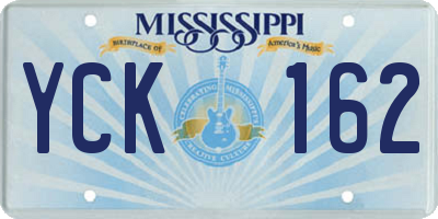 MS license plate YCK162