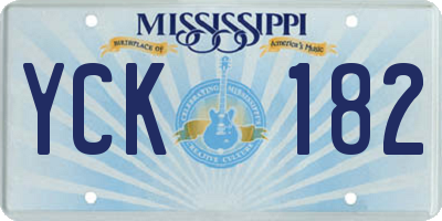 MS license plate YCK182